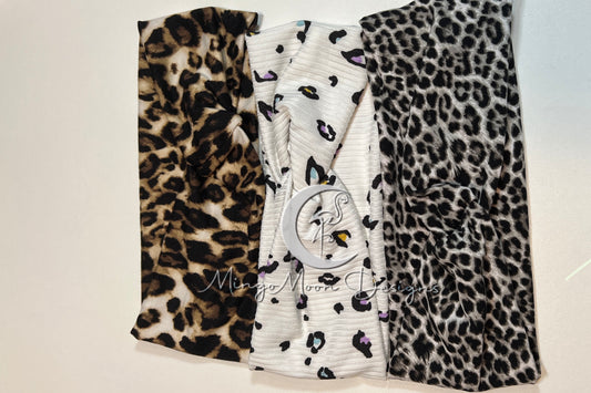 Leopard print twisted headband 3 patterns